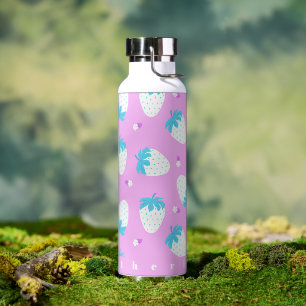 Strawberry Pastel Pink Water Bottle