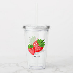 Strawberry Patch Acrylic Tumbler