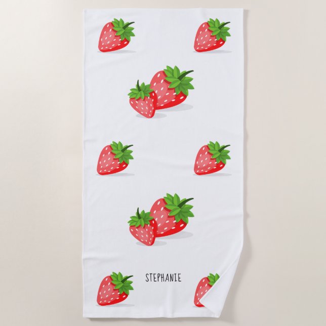 Strawberry Patch Beach Towel (Front)