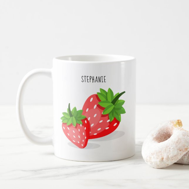 Strawberry Patch Coffee Mug (With Donut)