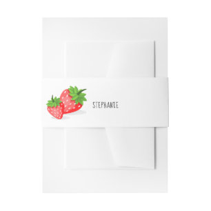 Strawberry Patch Invitation Belly Band