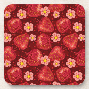 Strawberry Pattern 2 2 Coaster
