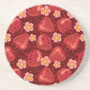 Strawberry Pattern 2 2 Coaster