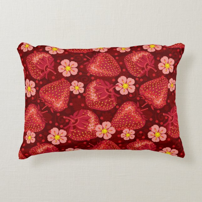 Strawberry Pattern 2 2 Decorative Cushion (Front)