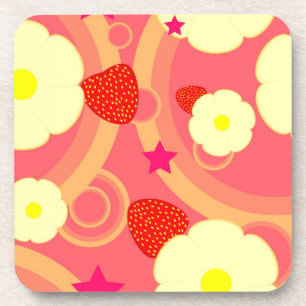 Strawberry Pattern 2 Coaster