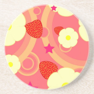 Strawberry Pattern 2 Coaster
