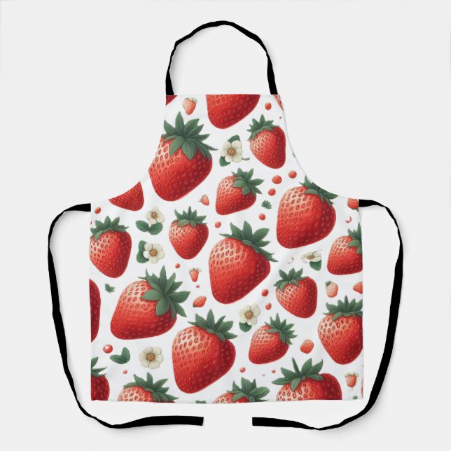 Strawberry Pattern  Apron (Front)