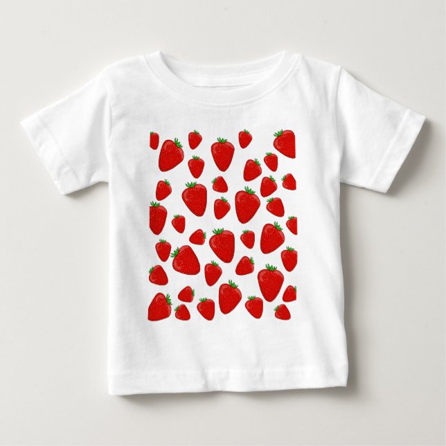 Strawberry pattern baby T-Shirt (Front)