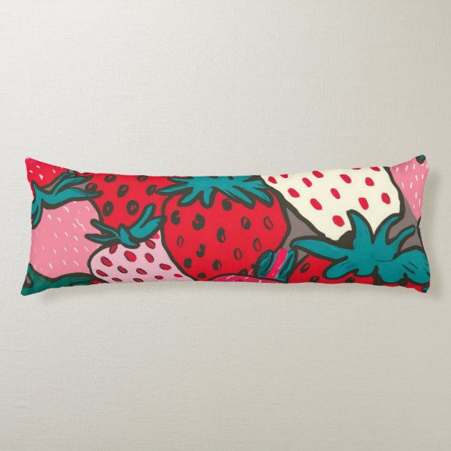 Strawberry Pattern Body Cushion (Front)