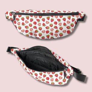 Strawberry pattern bum bags