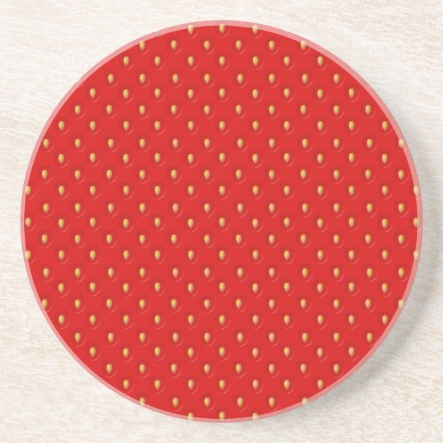 Strawberry Pattern Coaster (Front)