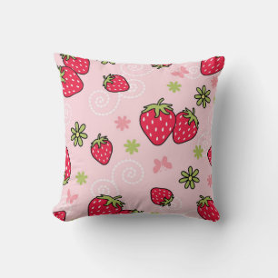 Strawberry pattern cushion