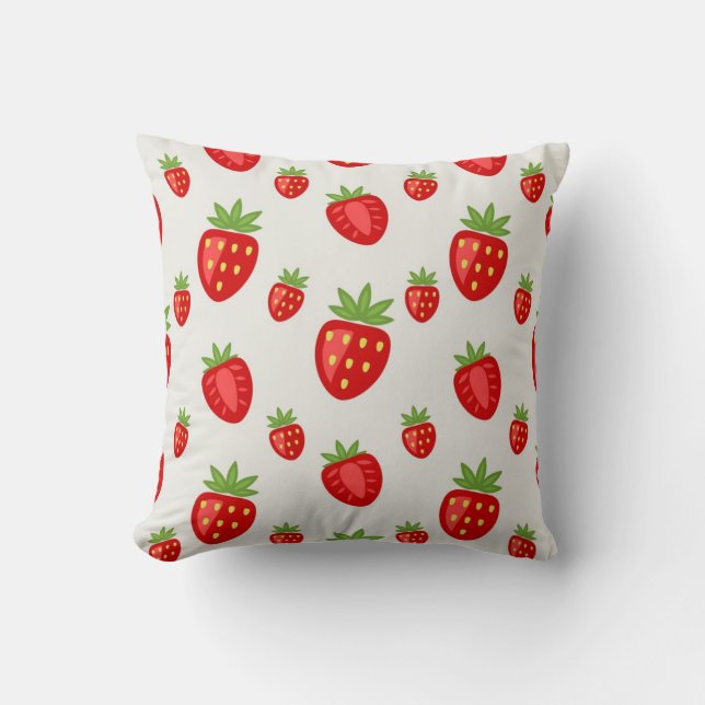 Strawberry pattern cushion (Front)