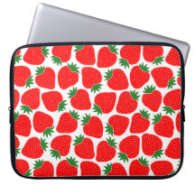 Strawberry Pattern Cute Festive Red