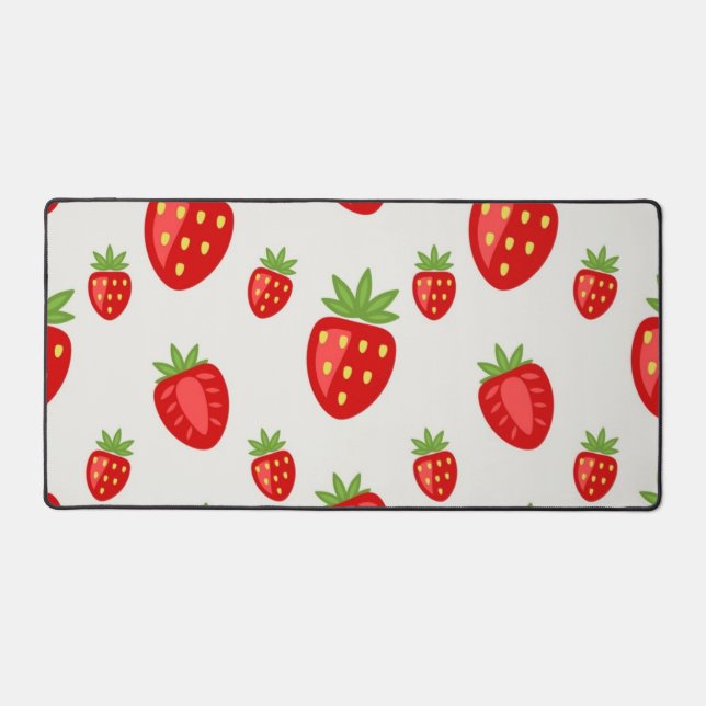 Strawberry pattern desk mat (Front)
