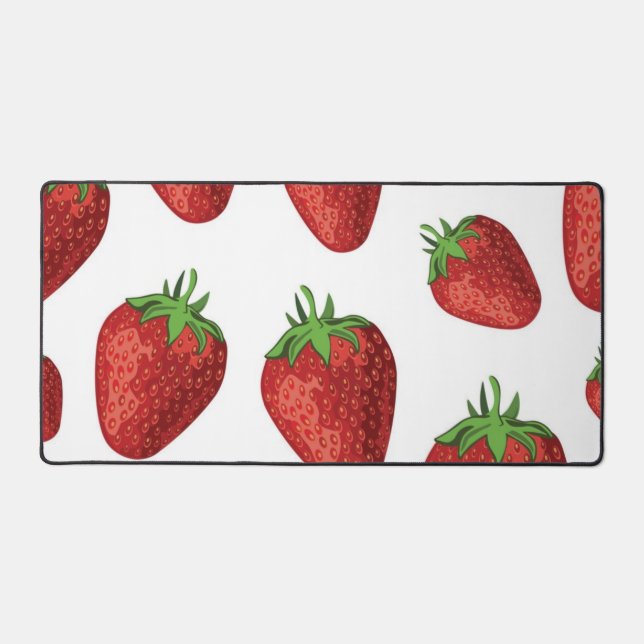 Strawberry pattern desk mat (Front)