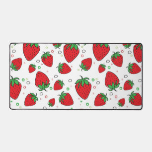 Strawberry pattern desk mat