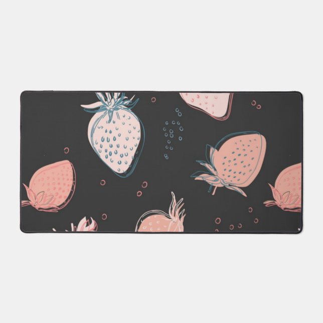 Strawberry pattern desk mat (Front)