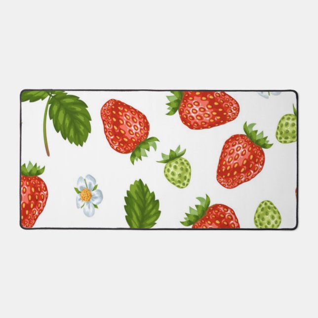 Strawberry pattern desk mat (Front)
