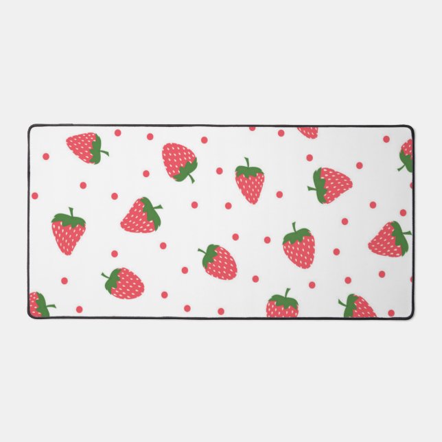 Strawberry pattern desk mat (Front)