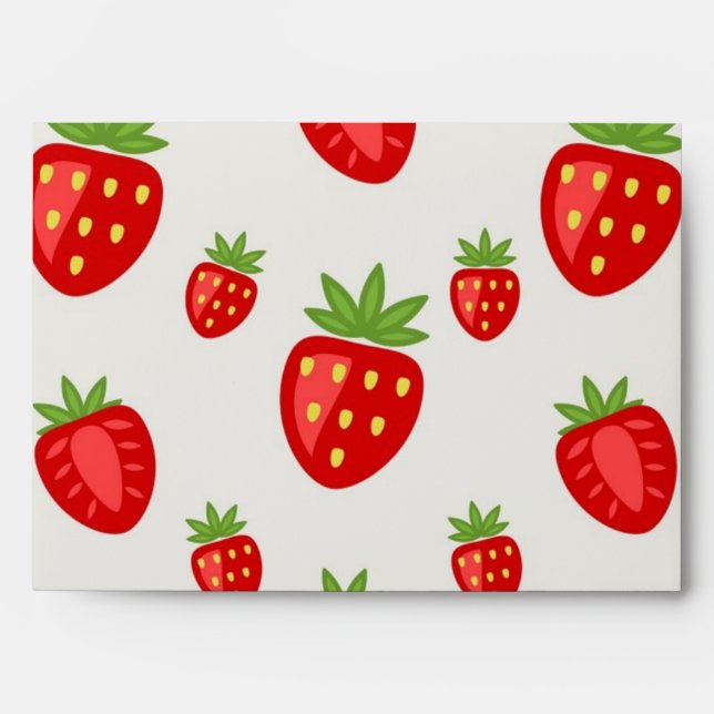 Strawberry pattern envelope (Front)