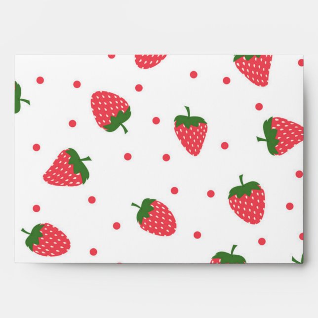 Strawberry pattern envelope (Front)