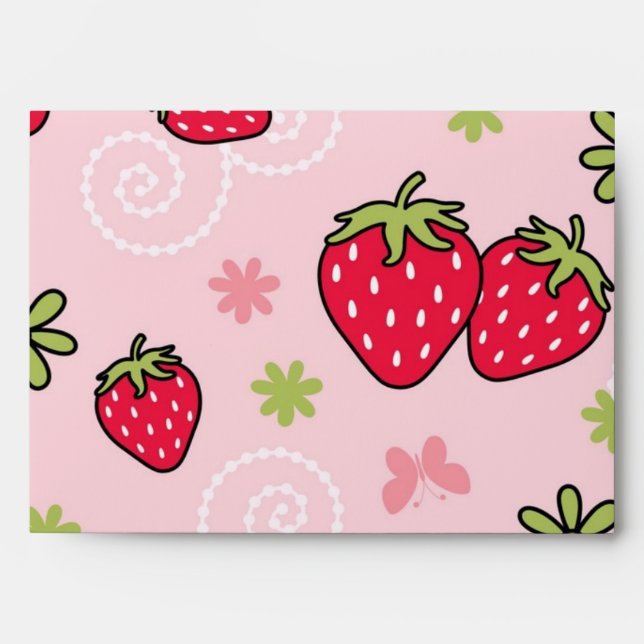 Strawberry pattern envelope (Front)