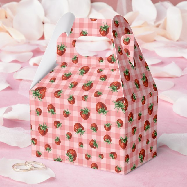 Strawberry Pattern Favour Box (Wedding)