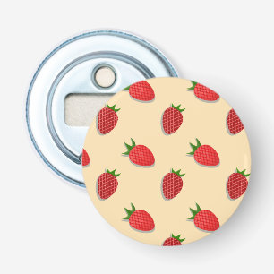 Strawberry pattern for fruit summertime good vibes bottle opener