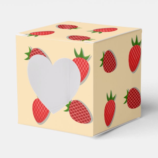 Strawberry pattern for fruit summertime good vibes favour box (Front Side)