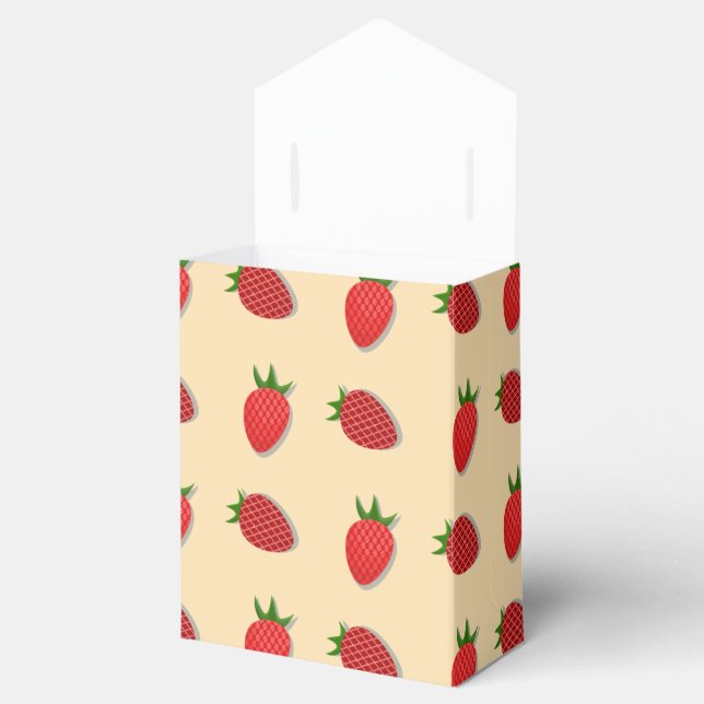 Strawberry pattern for fruit summertime good vibes favour box (Opened)