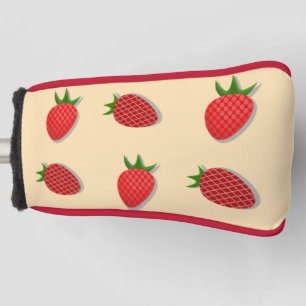 Strawberry pattern for fruit summertime good vibes golf head cover