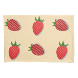 Strawberry pattern for fruit summertime good vibes pillowcase