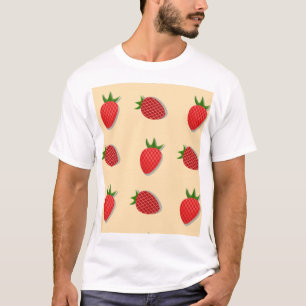 Strawberry pattern for fruit summertime good vibes T-Shirt