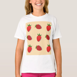 Strawberry pattern for fruit summertime good vibes T-Shirt