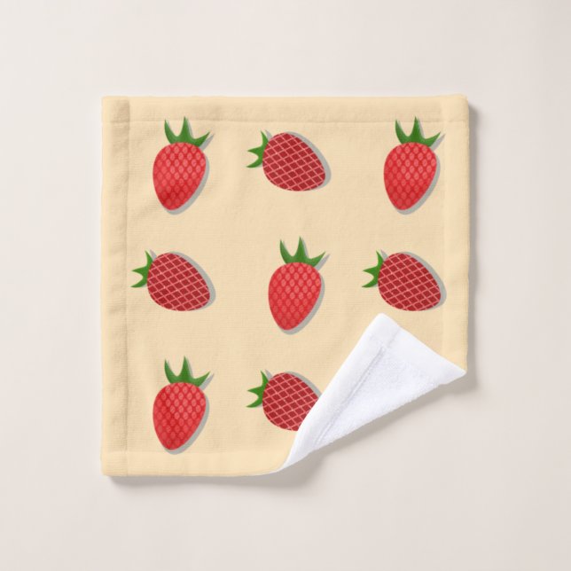 Strawberry pattern for fruit summertime good vibes wash cloth (Wash Cloth)