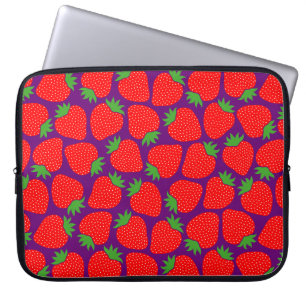 Strawberry Pattern Gothic Vampire Red Laptop Sleeve