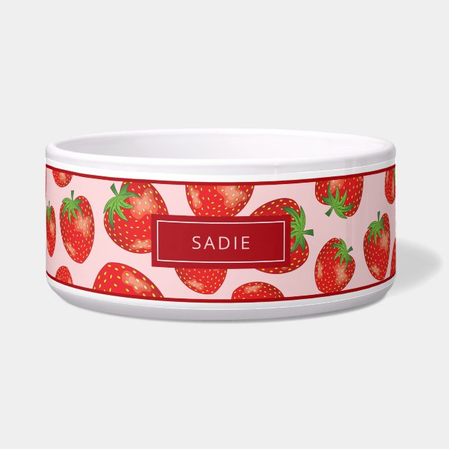Strawberry Pattern Illustration With Custom Name (Front)
