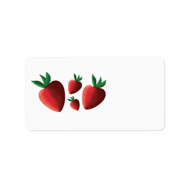 Strawberry Pattern Labels (Front)