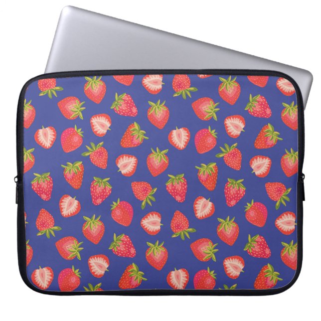 Strawberry pattern laptop sleeve (Front)
