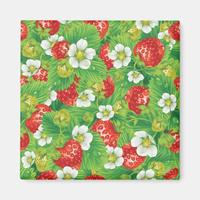 Strawberry pattern magnet (Front)