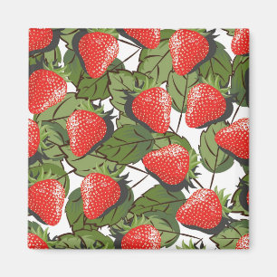 Strawberry pattern magnet