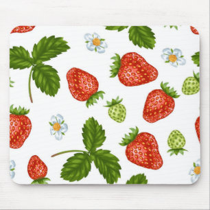 Strawberry pattern mouse pad