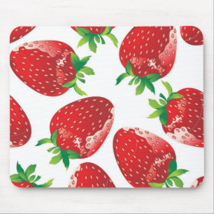 Strawberry pattern mouse pad