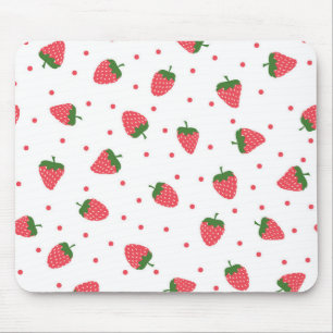 Strawberry pattern mouse pad