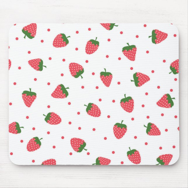 Strawberry pattern mouse pad (Front)