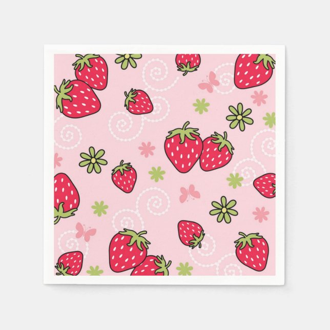 Strawberry pattern napkin (Front)