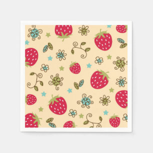Strawberry pattern napkin