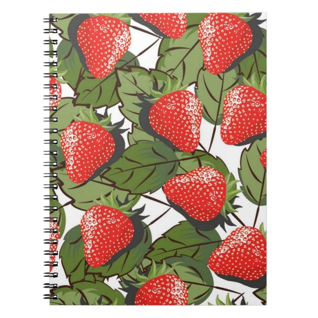 Strawberry pattern notebook (Front)
