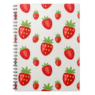 Strawberry pattern notebook